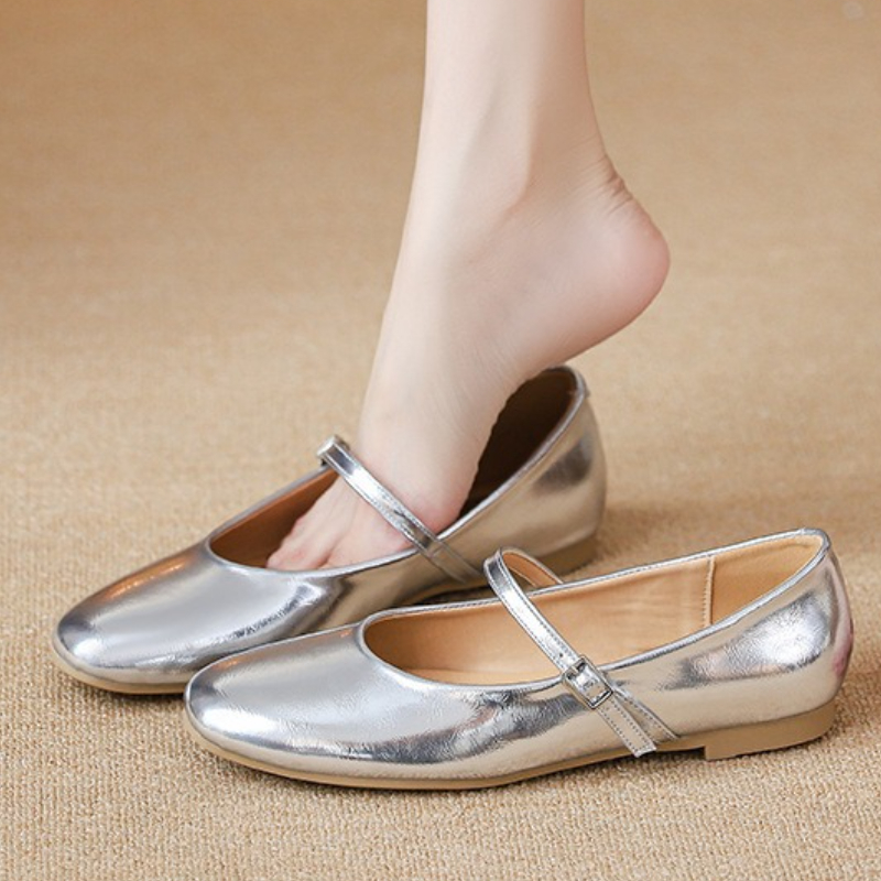 Shoes Women Pumps - أحذية باليه مسطحة فضية للنساء أحذية