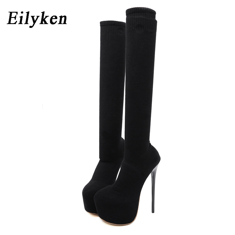 Sock Boot Women - Eilyken 17 سنتيمتر منصة الكعوب امرأة