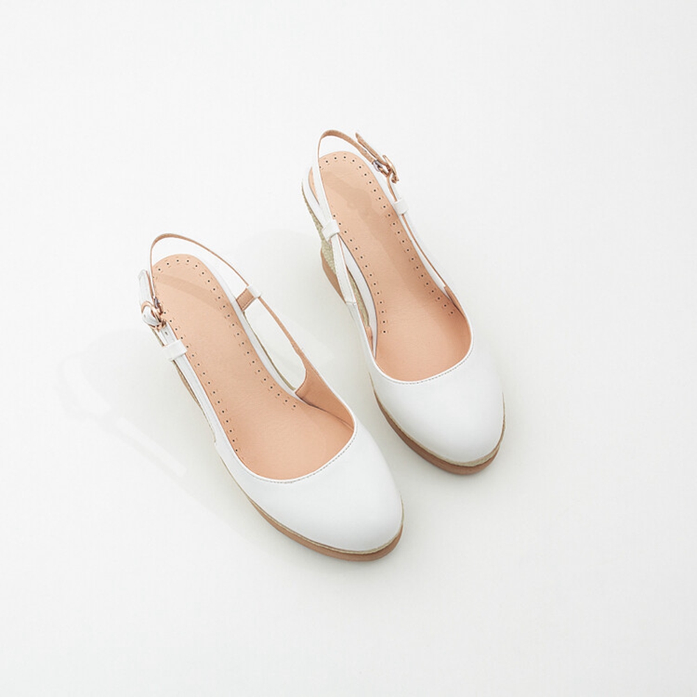 Espadrille Wedge Shoes - صنادل نسائية ذات كعب عريض بحزام