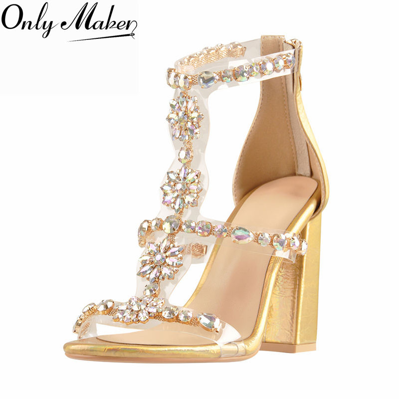 Clear Strap Heel - صنادل جلاديتور نسائية من Onlymaker باللون