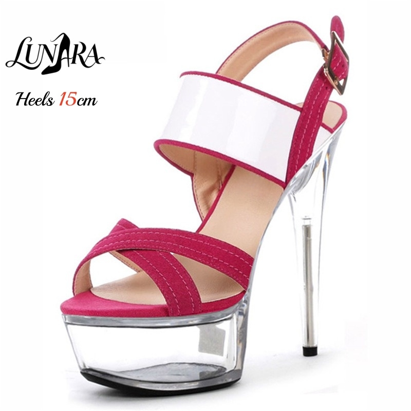 Clear Strap Heel - صندل نسائي بكعب عالٍ 15 سم/6