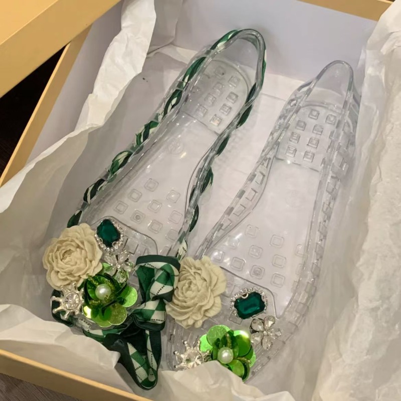 Women Shoes Sandals - صنادل بمقدمة مربعة مفتوحة من الأمام