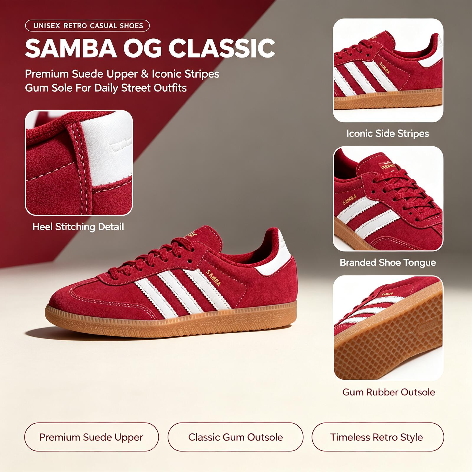 Adidas Shoes Samba - أحذية سامبا أوجي كيه جي 2788