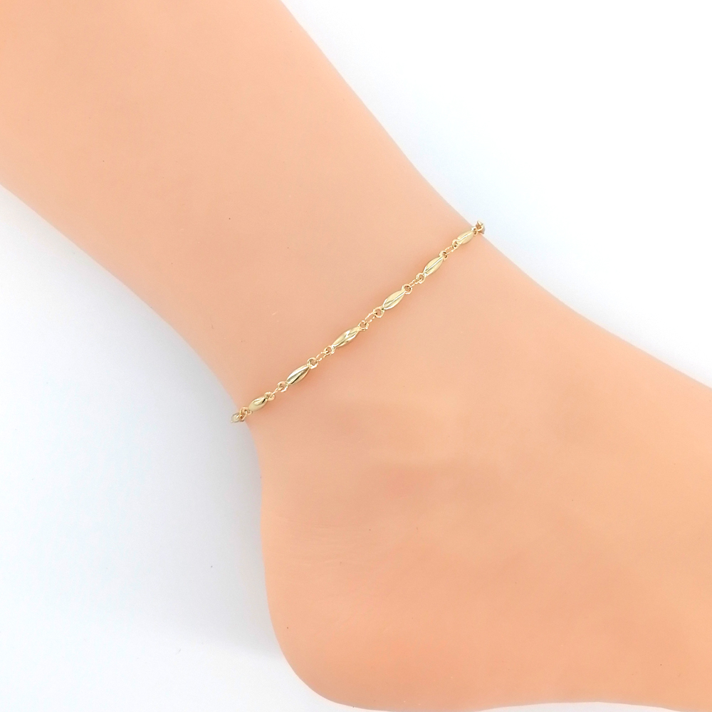خلخال ذهبي من الفولاذ المقاوم  - مراجعة Gold Chain Sandal وسعره