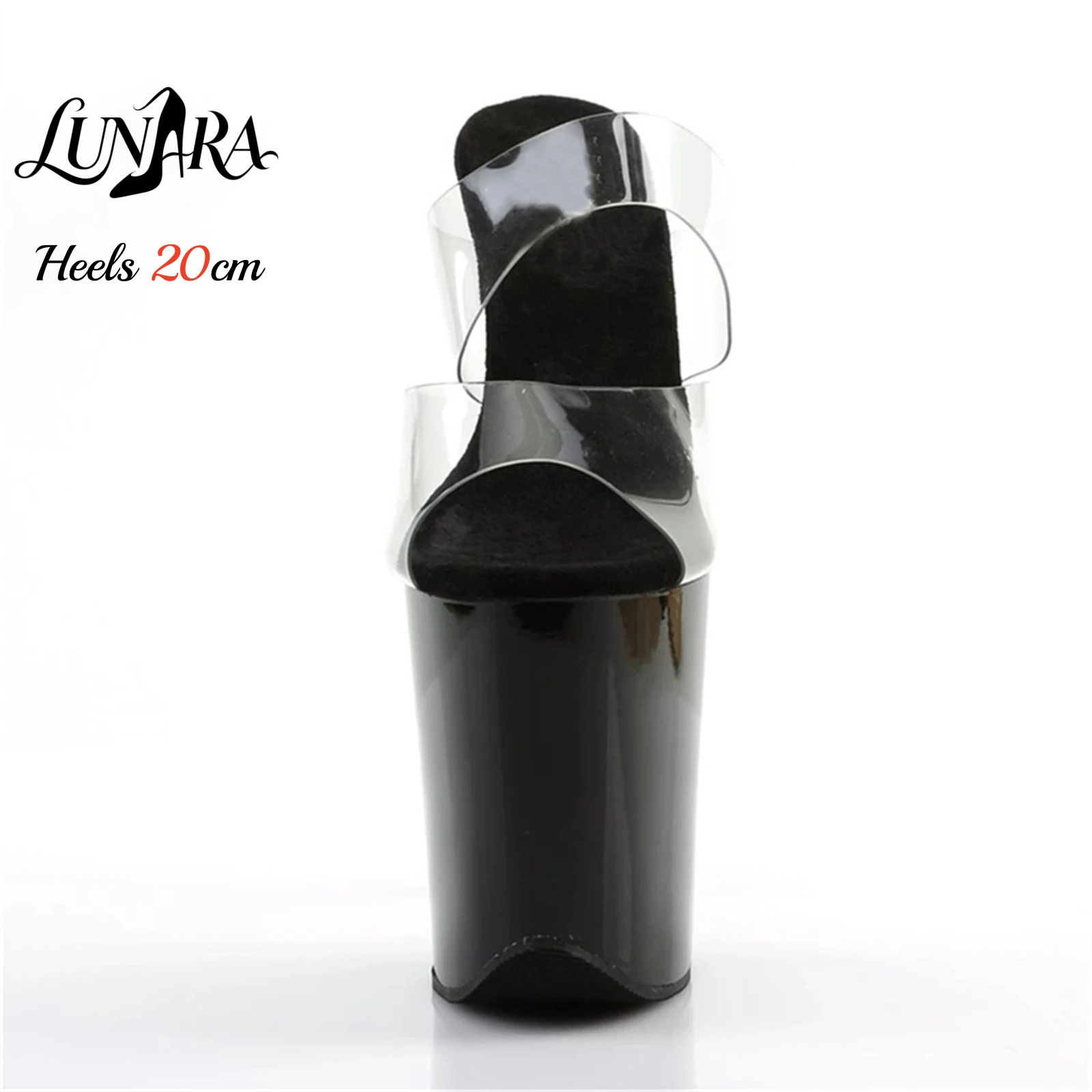 صنادل بكعب عالٍ للغاية 20 سم م - مراجعة Clear Strap Heel وسعره