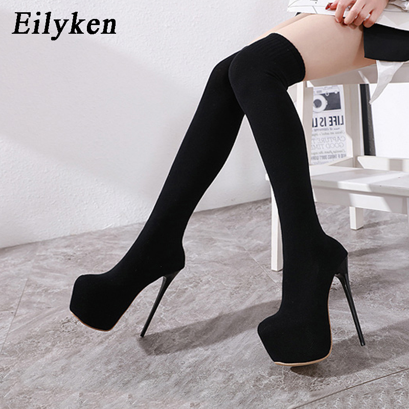 Eilyken 17 سنتيمتر منصة الكعوب - مراجعة Sock Boot Women وسعره