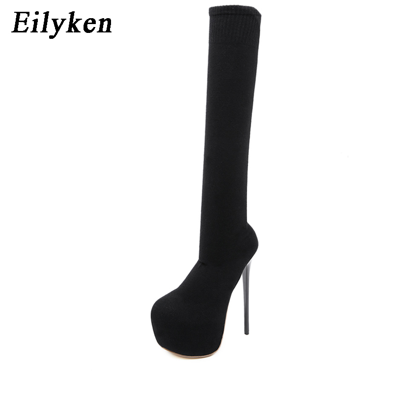 Eilyken 17 سنتيمتر منصة الكعوب - مراجعة Sock Boot Women وسعره