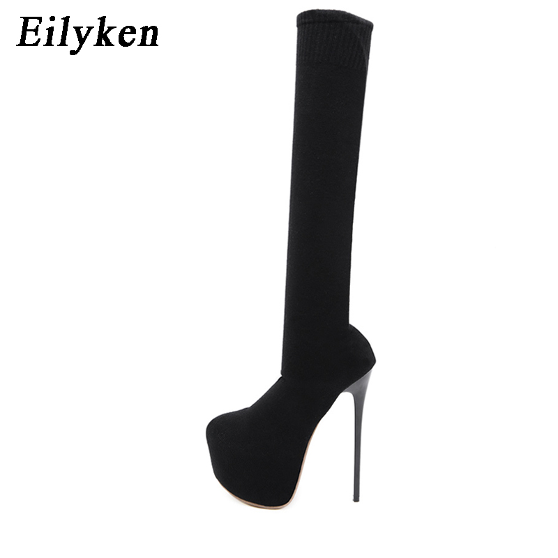 Eilyken 17 سنتيمتر منصة الكعوب - مراجعة Sock Boot Women وسعره