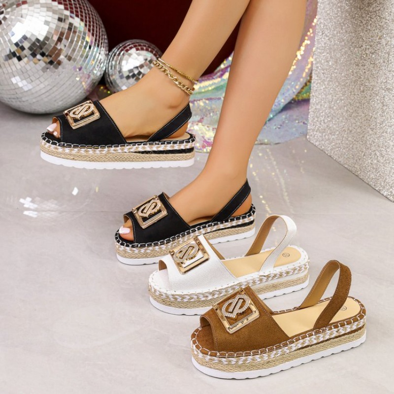 صنادل نسائية بكعب عالٍ مزينة ب - مراجعة Espadrille Wedge Shoes وسعره