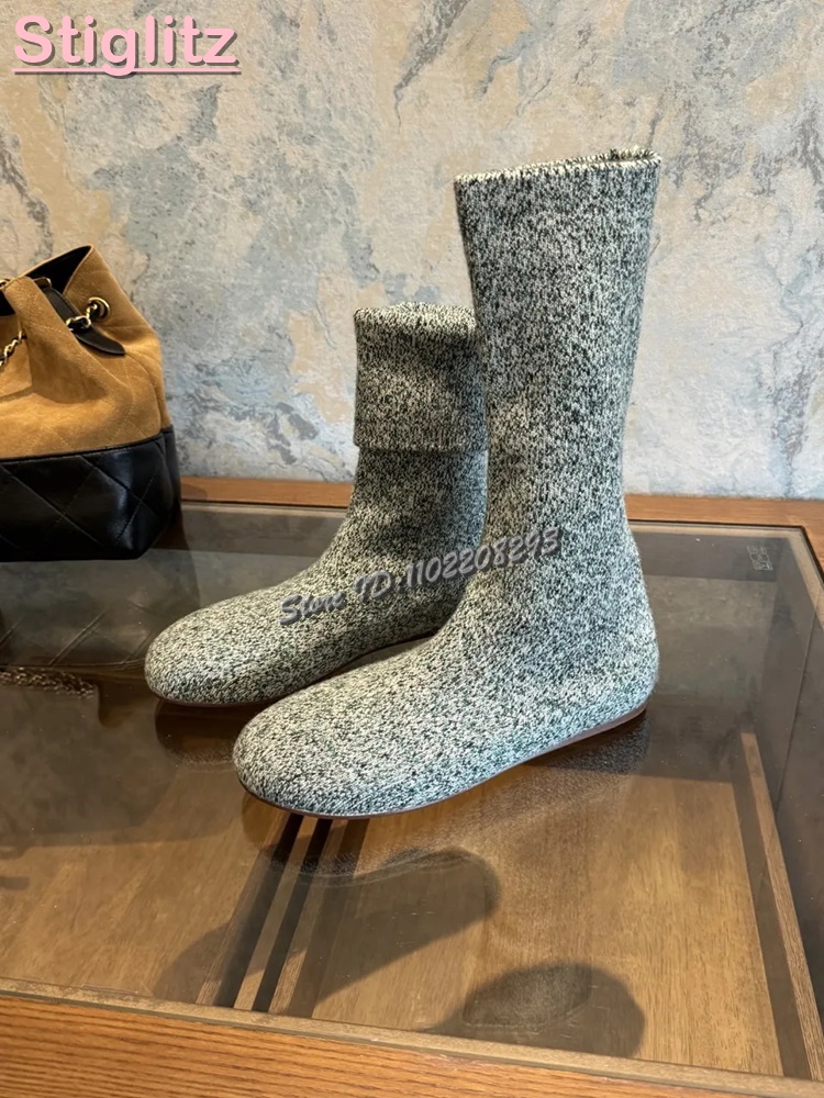 محبوك جولة تو شقة تمتد الأحذية - مراجعة Sock Boot Women وسعره