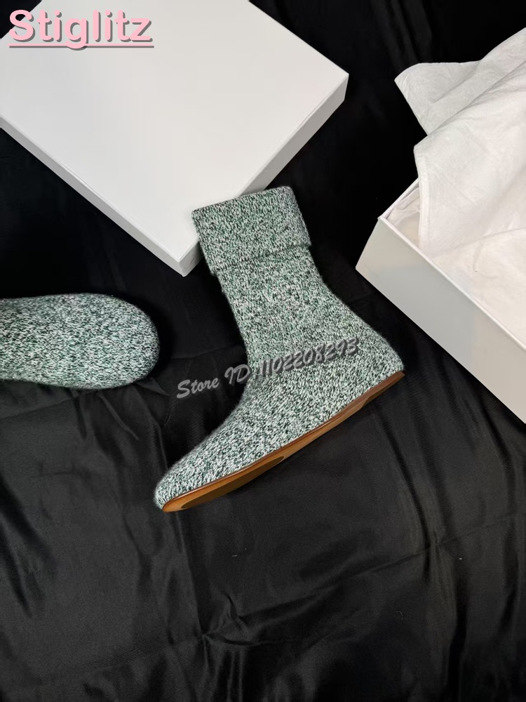 محبوك جولة تو شقة تمتد الأحذية - مراجعة Sock Boot Women وسعره