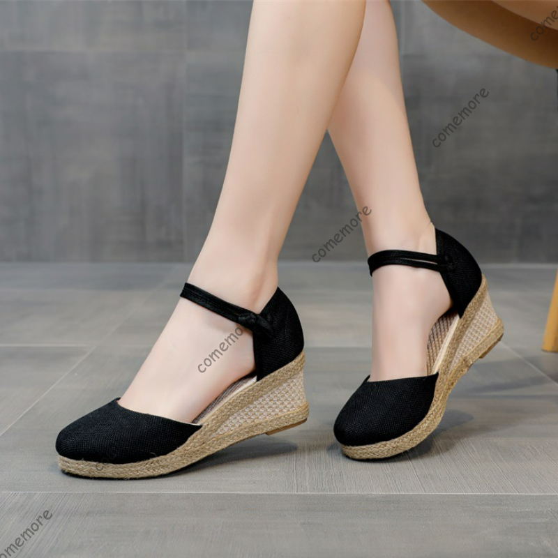 Comemore الصنادل أحذية عالية ا - مراجعة Espadrille Wedge Shoes وسعره