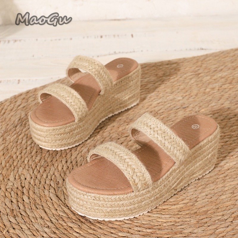 صنادل إسبادريل نسائية مفتوحة ا - مراجعة Espadrille Wedge Shoes وسعره