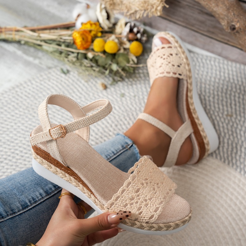 صنادل نسائية بكعب ويدج من الدا - مراجعة Espadrille Wedge Shoes وسعره