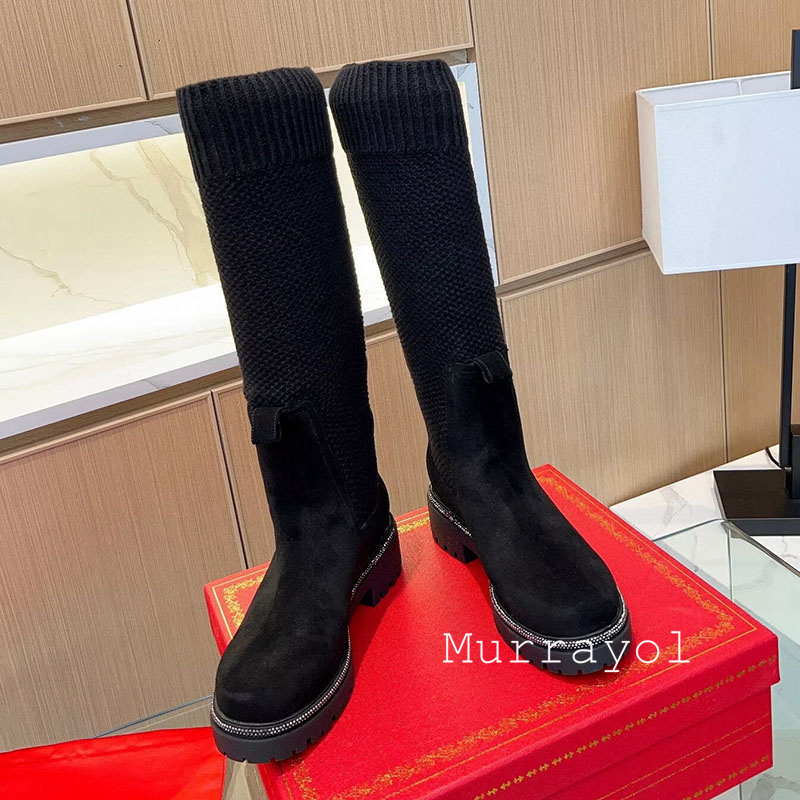 حذاء برقبة للركبة الخريف الشتا - مراجعة Sock Boot Women وسعره