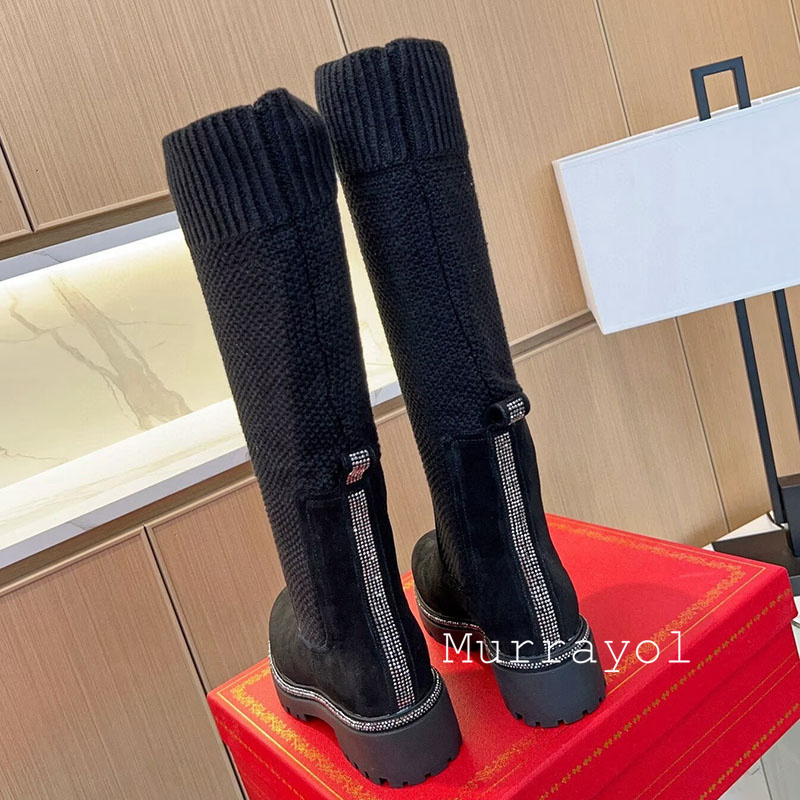 حذاء برقبة للركبة الخريف الشتا - مراجعة Sock Boot Women وسعره