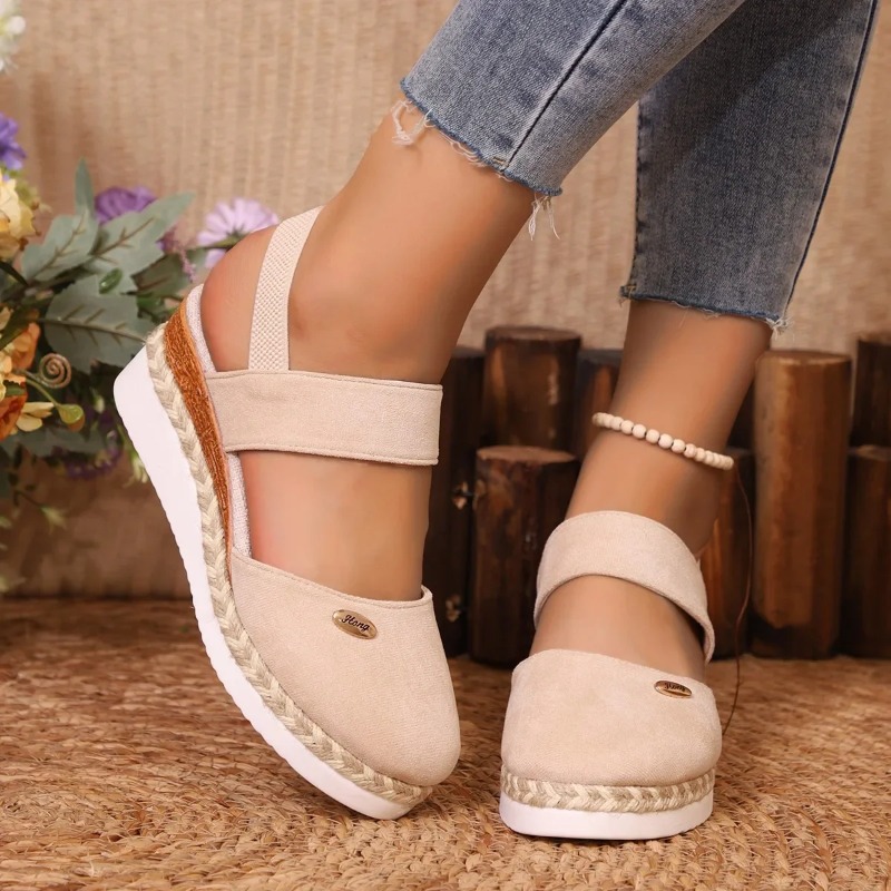 صنادل نسائية بكعب ويدج مغلقة م - مراجعة Espadrille Wedge Shoes وسعره