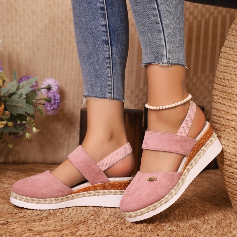 صنادل نسائية بكعب ويدج مغلقة م - مراجعة Espadrille Wedge Shoes وسعره