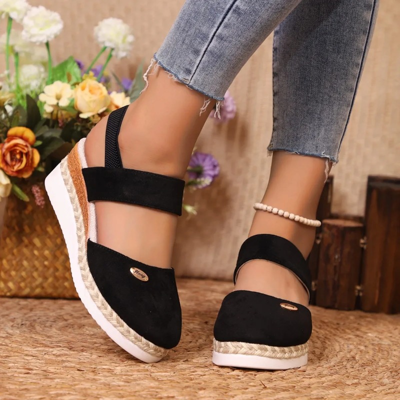 صنادل نسائية بكعب ويدج مغلقة م - مراجعة Espadrille Wedge Shoes وسعره