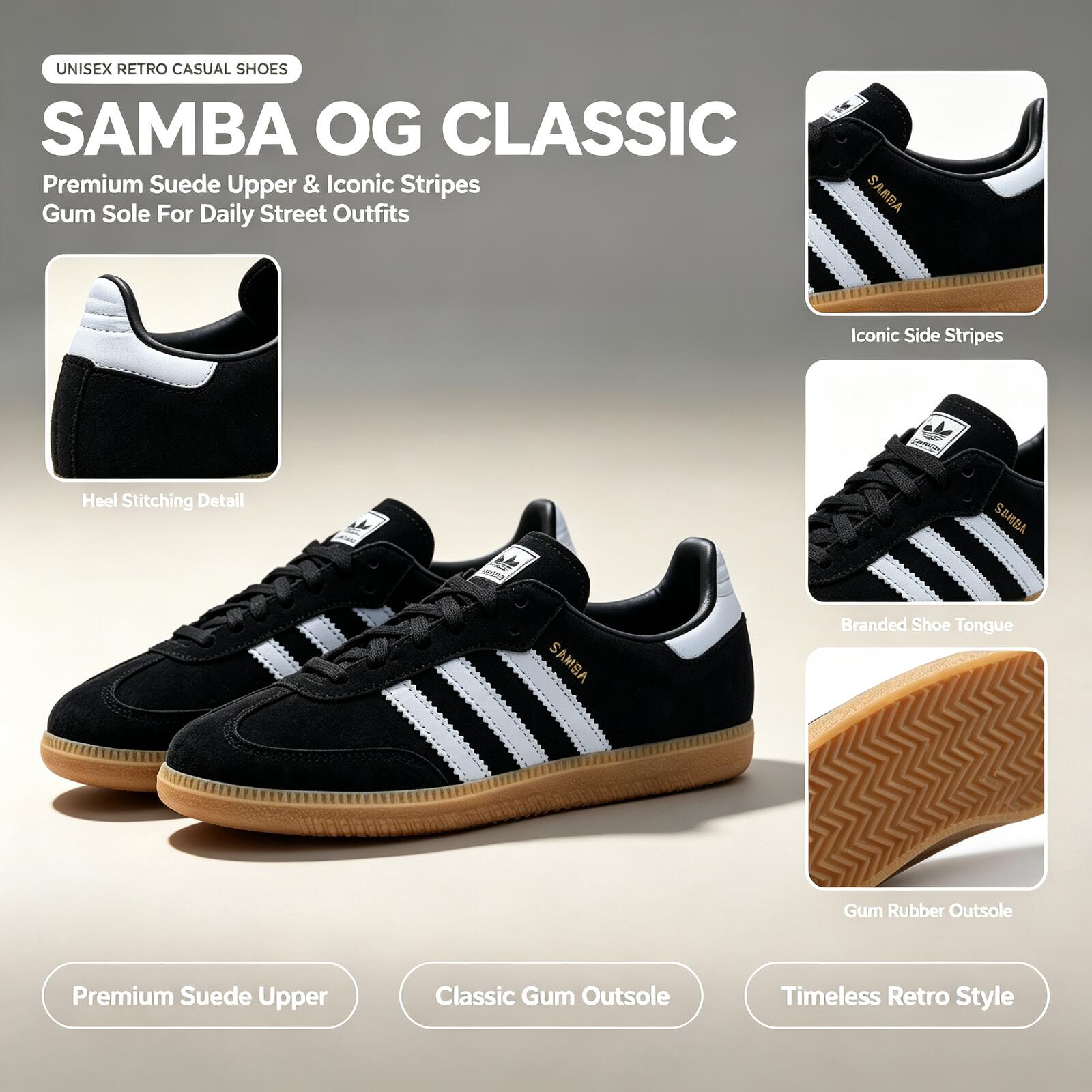 أحذية أديداس الأصلية SAMBA OG  - مراجعة Adidas Shoes Samba وسعره