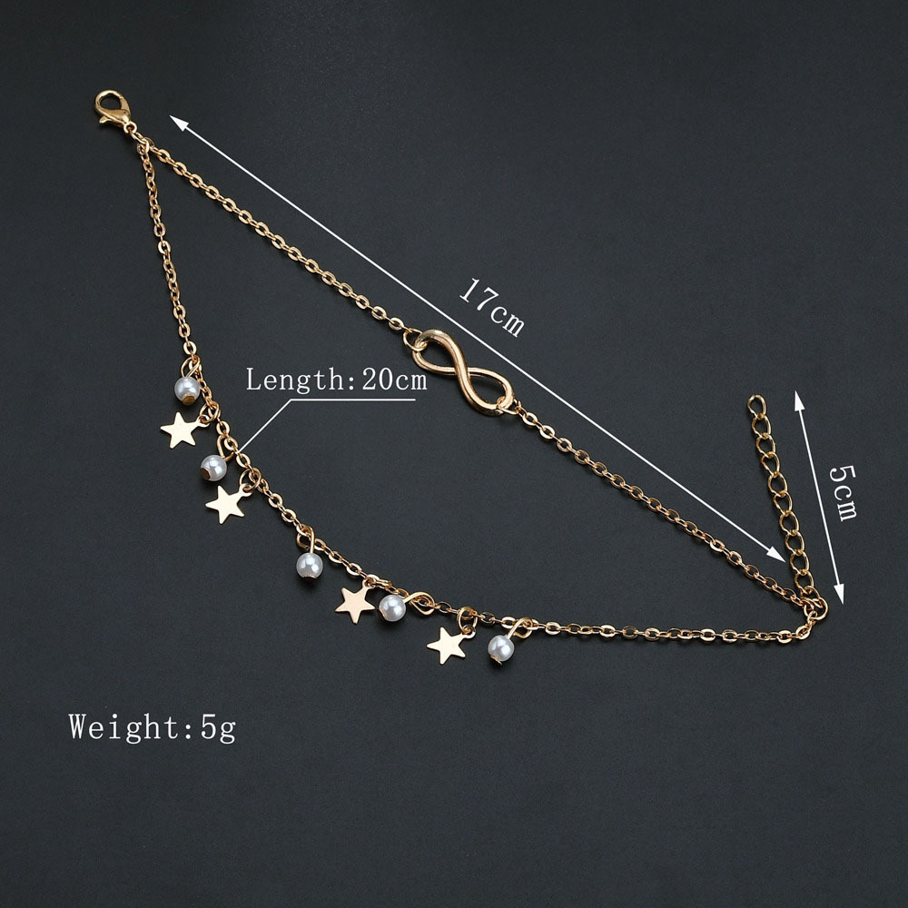 بسيطة شرابة مزدوجة نجمة اللؤلؤ - مراجعة Gold Chain Sandal وسعره