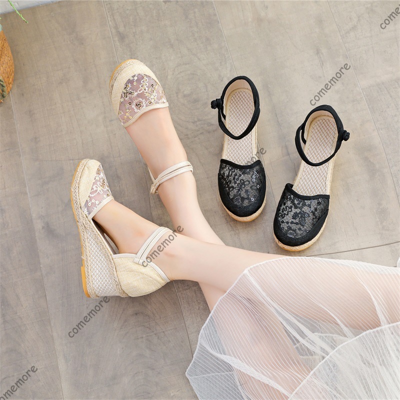 صنادل نسائية بكعب إسبادريل من  - مراجعة Espadrille Wedge Shoes وسعره